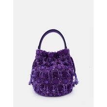 versuhz Purple 3D Hand Embellished Potli Bag