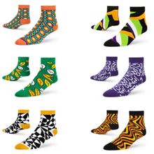 Dynamocks Men and Women Ankle Length Socks - Free Size - Pack of 6 Pairs