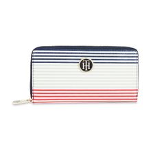 Tommy Hilfiger Belle Womens Leather Striped Wallet White