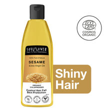 Soulflower Cold Pressed White Sesame Til Seed Oil, Natural Skin Hair Body Moisturizer, Vitamin E