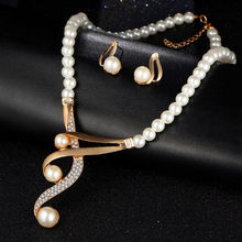 Jewels Galaxy Luxuria Gold Plated White Pearl Necklace Set