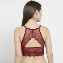 PrettyCat Elegant Lace Bralette - Maroon