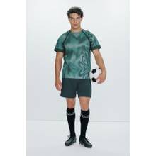 H&M Men Green Regular Fit Football Shirt With Drymove