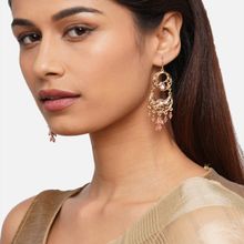 Accessorize London Women's Ethnic Pink Gold Chandbalis Earring