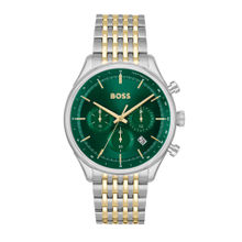 Boss Gregor Chronograph Green Round Dial Men Watch - 1514081