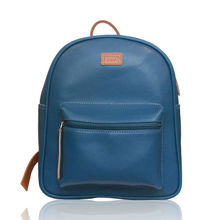 Fizza Local Ink Blue And Tan Backpack
