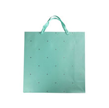 Bag of Small Things Birthday Anniversary Party Small Size Turquoise Polka Paper Gift Bag - Set of 5