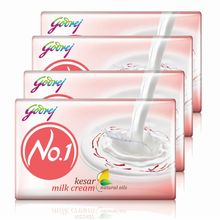 Godrej No.1 Kesar & Milk Cream Soap (Buy 4 Get 1 Free) & Save Rs 20