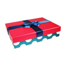 Bag of Small Things Birthday Wedding Anniversary Rectangle Black Polka Bottom Paper Gift Box