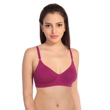 SOIE Demi Cup Non Wired Non Padded Bra - BERRY