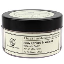 Khadi Natural Apricot & Walnut Cream Scrub With Rose
