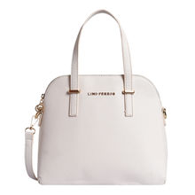 Lino Perros White Faux Leather Handbag