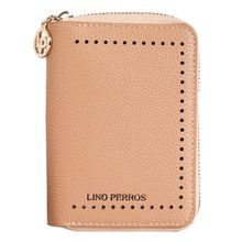 Lino Perros Faux Leather Beige Wallet