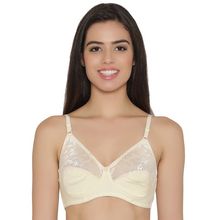 Clovia Cotton Rich Solid Non-Padded Full Cup Wire Free M-frame Bra - Nude