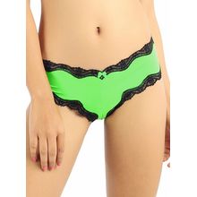 Candyskin Cheeky Panty With Lace Trim (Green-Black)