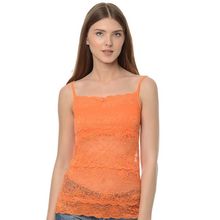 Da Intimo Removable Padded Floral Lace Camisole - Orange