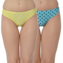 Da Intimo Women'S Yellow And Blue Panty Combo - Multi-Color