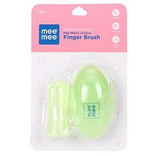 Mee Mee Baby Finger Brush With Storage Case - Green