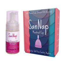 SanNap Fda Approved Menstrual Cup & Intimate Foaming Wash (Small)