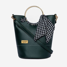 Modern Myth Olive Checkered Bucket Bag