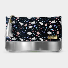 Modern Myth Black Cookie Printed Silver Carry-All Pouch