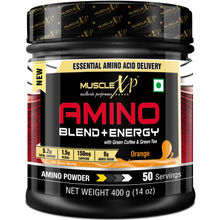 MuscleXP Amino Blend + Energy Powder Orange With Green Coffee & Green Tea (400gm)
