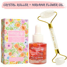 Natural Vibes Crystal Quartz Face Roller + Nirvana Anti Ageing Flower Oil