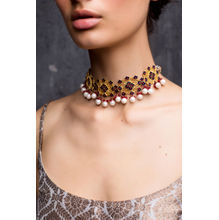ROZANA by ZARIIN Floral Traces Choker Necklace