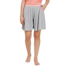SOIE Flared Shorts With Side Pockets - Grey