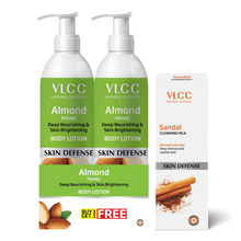 VLCC Almond Body Lotion (Buy 1 Get 1) & Sandal Cleansing Milk Combo