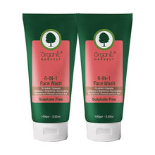 Organic Harvest Sulphate Free 6-In-1 Face Wash - Pack of 2