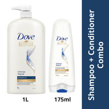 Dove Intense Repair Combo (Buy 1Ltr Shampoo and Get 190ml Conditioner Free)