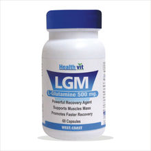 HealthVit Lgm L-Glutamine 500 Mg 60 Capsules