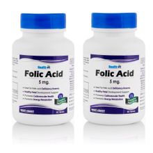 HealthVit Folic Acid 5mg Tablets (Pack Of 2)