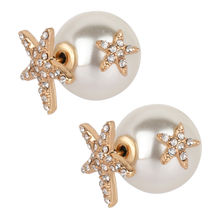 Bansri Aaliya Peekaboo Pearl - Gold Earrings