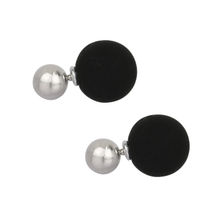 Bansri Sunaina Peekaboo Silver - Black Earrings