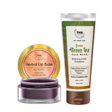 TNW The Natural Wash Green Tea Face Wash Purifies Skin & Lip Balm For Dry Damaged and Chapped Lips