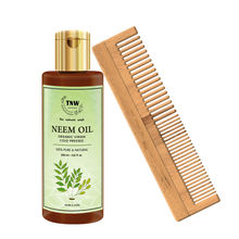 TNW The Natural Wash Neem Combo With Neem Oil & Neem Wood Comb For Complete Hair Protection