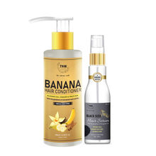 TNW The Natural Wash Hair Care Combo (Black Seed Hair Serum + Banana Conditoner) For Smooth And Beautiful Skin