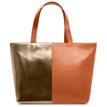 DailyObjects Gold Metallic PU Faux Leather Fatty Tote Bag