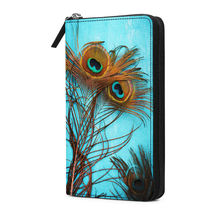 DailyObjects 3 Peacock Feathers Organizer Passport Wallet