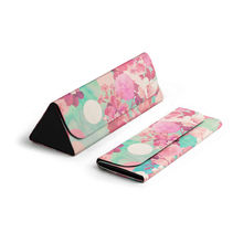 DailyObjects Romantic Pink Retro Floral Teal Polka Dots Sunglass Case