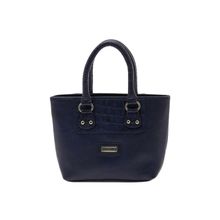Esbeda Women's Solid PU Synthetic Handbag - Dark Blue (CD260717_1909)