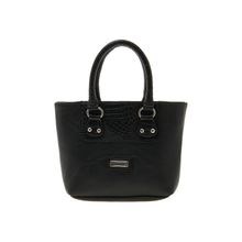 Esbeda Women's Solid PU Synthetic Handbag - Black (CD260717_1910)