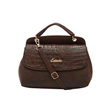 Esbeda Women's Solid PU Synthetic Handbag - Dark Brown (NH30082017_2156)