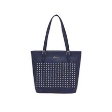 Esbeda Women's Polka Dots PU Synthetic Handbag - Dark Blue (NH18092017_2174)