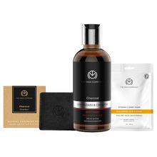 The Man Company Deep Cleansing Activated Charcoal Body Wash With Soap Bar & Vitamin C Sheet Mask