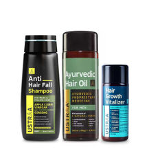 Ustraa Hair Growth Vitalizer, Ayurvedic Hair Oil & Anti Hair Fall Shampoo