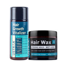 Ustraa Hair Growth Vitalizer & Hair Wax Wet Look