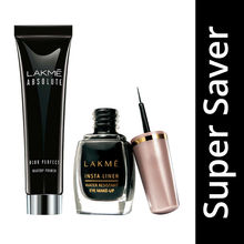 Lakme Absolute Blur Perfect Makeup Primer + Insta Liner Eye Liner - Black